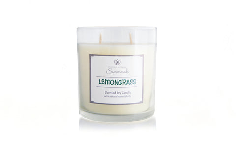 Lemongrass Scented Soy Candle 12 oz