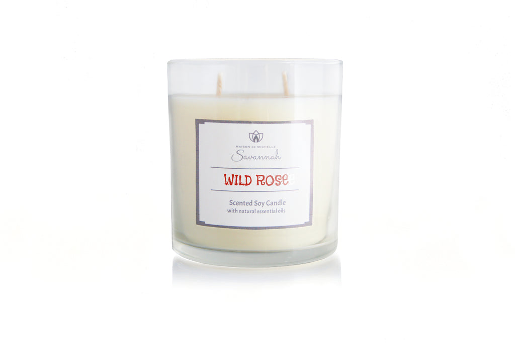 Wild Rose Scented Soy Candle 12oz