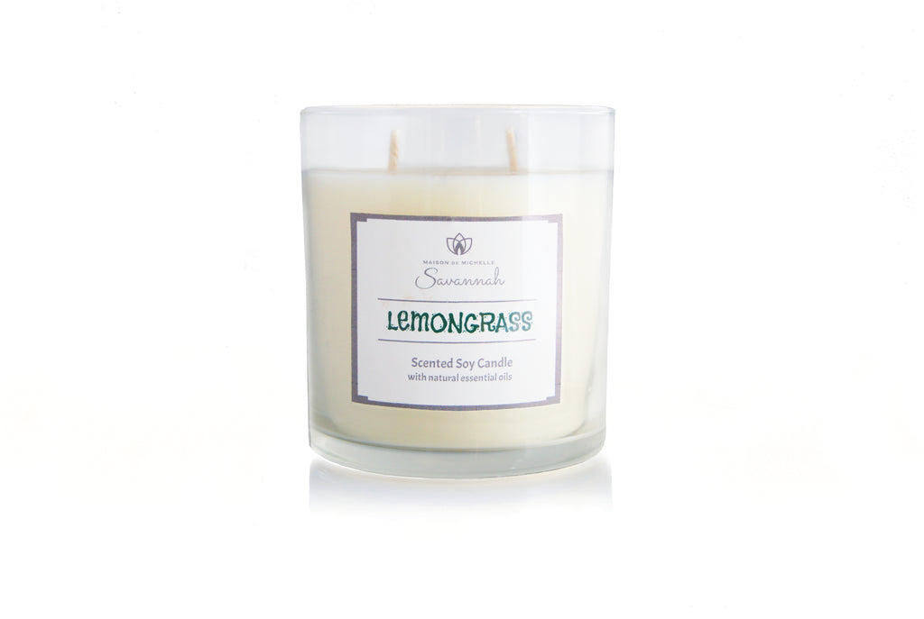 Lemongrass Scented Soy Candle 12 oz